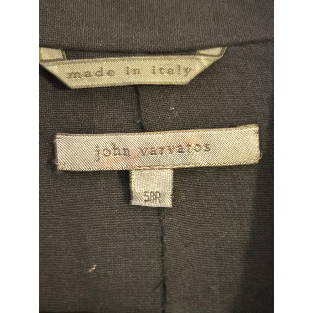 John‎ Varvatos Made In Italy Wool Blend Thin Light Blazer Jacket Mens 58R Black - Picture 2 of 7